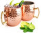 Sendez 1x Moscow Mule Becher 500 ml Handgemachter Kupferbecher Moskau Mule Kupfertassen Cocktailkrug