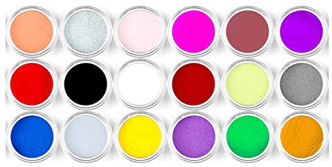 Artlalic 18 Farben Acryl Pulver Nagel Dekoration Für Nail Art Pulver Sparkle Staub Acryl Uv Pulver Staub Schnitzen Skulptur Pigment