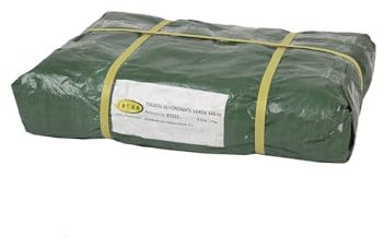 Faura - Lona de protección | Lona Cubierta Impermeable | Polietileno Reforzado - Verde | Varias Medidas | 5x8 m.