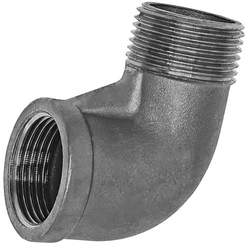 Winkel 90 Grad mit Innen auf Außengewinde - 1/2 Zoll - Gewinde-Fitting aus Edelstahl(V4A)