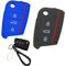 DXIA 2 Piezas Funda Llave Coche, Llave de Coche de 3 Botones, Carcasa Protectora Suave de Silicona, Carcasa de la Caja de Remota Funda, Caja de Llave Cascara de Llave para VW Golf