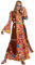 Morph Hippie Kostüm Damen, Hippie Kleid, 70er Jahre Outfit Damen, Schlagermove Outfit, Schlagermove Kostüm, 60er 70er Jahre, Fasching, Karneval - S