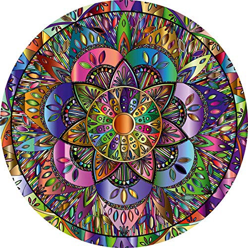 Edition Colibri Mandala Tapis de Souris Rond (Ø 22 cm diamètre) en Caoutchouc spécial extrêmement résistant à la déchirure avec Une Face inférieure Fortement adhésive pour Une Tenue optimale