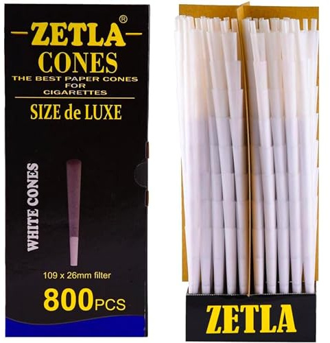Zetla 800 - Cones King Size - Vorgedrehte Joint Tubes - Conische Tubes mit Filter (109 x 26 mm) - Joint Cones King Size - Vorgedrehte Papers