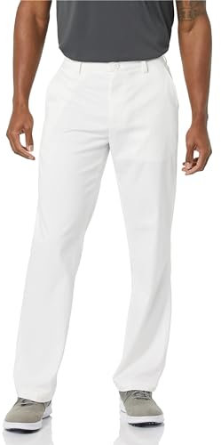 Amazon Essentials Men's Classic-Fit Stretch Golf Trousers (Available in Big & Tall), White, 31W / 34L
