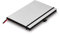 LAMY paper blanco Hardcover A5 Notizbuch 810 – Format DIN A5 (145 x 210 mm) in gebürsteter Metalloptik ohne Lineatur, 192 Seiten und elastischem Verschlussband