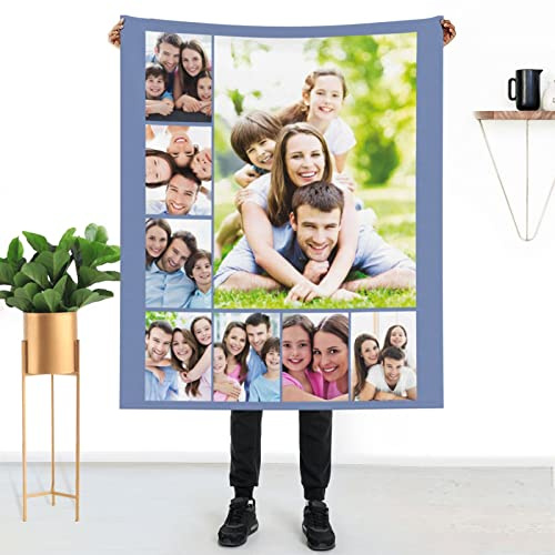 Personalisierte Decke für Erwachsene und Babys, individuelle weiche Decke mit Fotos, Text, Anti-Pilling-Flanell für Bett, Sofa, Geburtstag, Souvenir, Hochzeit, Valentinstag, individuelles Geschenk