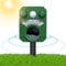 Flintronic Ultraschall Solar Tiervertreiber, Wasserdichter, Tierverscheucher mit PIR-Bewegungsmelder, Frequenz 12.5-25KHz, Blitze zum Verscheuchen von Katzen, Hunde, Vögel, Füchse, Ratten, Marder