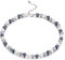 Bulinlin Damen Silber Muschel Perlenkette Boho Statement Strang Perlen Choker Halskette Modeschmuck Geschenke für Frauen(8mm Grey)