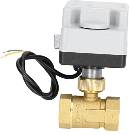 12-24 VDC Motorisierter Kugelhahn, 3/4 Normal Geschlossenes Elektrisches Ventil, Gerades Messingventil für Wassersysteme