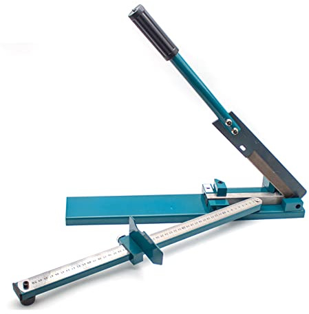Jieotwice PVC Kanalschneider Schwerer manueller Kunststoff-Kabelkanal, 45 ° 90 ° Winkel, Einstellbare Schneidemaschine Elektriker spezielles Schneidegerät(Mit Lineal A)