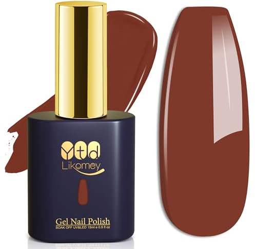 YTD Likomey UV Gellack Nagellack Gel,15ml Van Dyck Braun Soak Off Farbgel Nagelgel Maniküre Farbe Gel Nail Polish,CS217