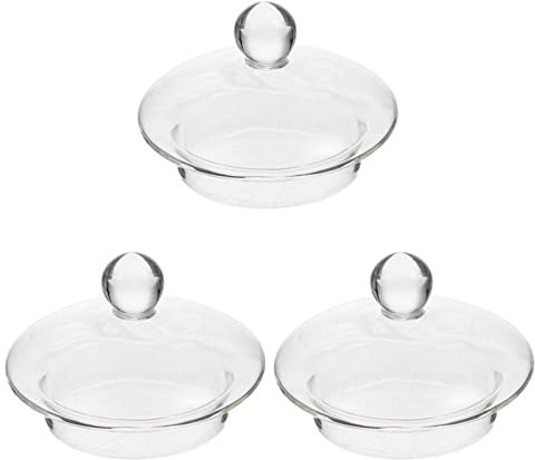 Angoily 3 Stück Glas-Teekannendeckel Ersatz-Teebloom-Ersatz-Glasdeckel für Glas- Klar
