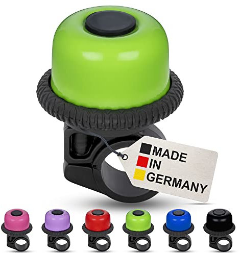 Fahrradklingel Kinder Jungen, Fahrradklingel Mädchen - Drehklingel Grün - Klingel Fahrrad Kinder, Klingel Kinderfahrrad, Laufrad - klingelt laut, einfache Montage