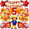 Feuerwehrmann Ballon, Feuerwehrmann Geburtstagsdeko, Feuerwehrmann Partydeko, v Folienballon, Feuerwehrmann Geburtstag Banner,für 5 Jahre Kinder Party Supplies