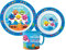 Baby Shark Cartoon Character Dinner Tableware Set 3pcs Plate, Bowl & Mug, BPA Free re-usable Plastic Microwave Safe (Baby Shark)