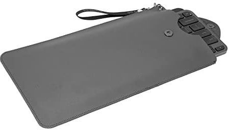 Geekria Tastatur-Tragetasche, Ersatz für Logitech MX Keys Mini Tastaturhülle, veganes Leder, schützende Reisetasche Tastaturabdeckung (Dunkelgrau)