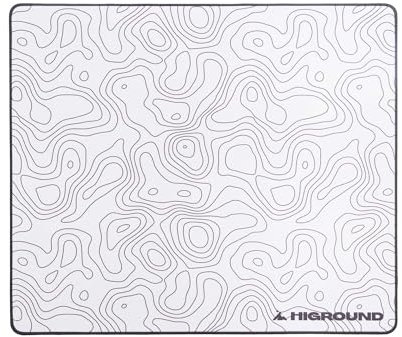 Higround SNOWSTONE Grand Tapis de Souris de Jeu topographique, Tapis de Souris de Bureau à Vitesse Moyenne, Tapis de Souris d'ordinateur, Bord Plat Cousu, Gamme complète de mouvements, Base en