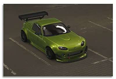 JDM Rennauto-Poster für Mazda MX-5 Miata(NC) Sportauto-Poster, dekoratives Gemälde, Leinwand, Wandposter und Kunstbilddruck, modernes Familien-Schlafzimmer, Dekor-Poster, 30 x 45 cm