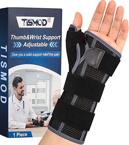 TISMOD Handgelenk Bandagen und Daumen Schiene,Verstellbare Links Rechts Handgelenkstütze Handgelenkschiene Daumenstabilisator für Sehnenscheidenentzündung,Karpaltunnel Arthriti,Sportschutz