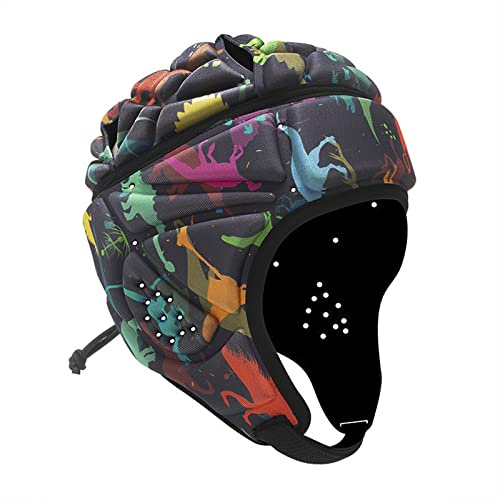 Soft Padded Rugby Helmet,7v7 Rugby Headguard Headgear Goalkeeper Head Protector Soccer Shell Head Protector Adjustable Soccer Autism Helmet Support Scrum Cap for Youth Kids 6-11 Yrs