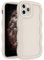 WOGROO Case for iPhone 11 Pro Case,Wave Curly Frame Design,Soft Flexible TPU,Cute Wavy Solid Color Aesthetic Flashion Phone Case Shockproof Protective Case Cover 5.8 - Creamy White