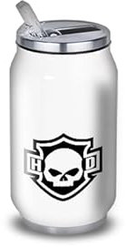 SUPER FABRIQUE Trinkflasche aus Aluminium – Edelstahl (Thermoskanne 24 Stunden), wiederverwendbar, 330 ml bis 750 ml, Hommage, kompatibel mit Harley Davidson (Edelstahl, Dose S, 330 ml)