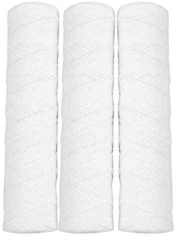 Zpoicaegn 3 pezzi purificatore d' 10 pollici stringa avvolto filtro cartuccia 5 micrometri PP cotone filtro sedmiente filtro