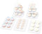 Pukkr Cake Stand & Appetiser Tray Set | 5 Piece | Plastic Cupcake 3-Tier Display | Party Christmas Birthday (Square)