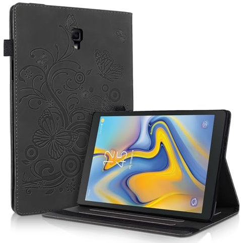 AsWant Funda para Samsung Galaxy Tab A 2018 SM-T590/SM-T595 10.5 Pulgadas, Cuero PU Ultra Slim Función de Soporte/Cartera Carcasa Cover para Galaxy Tab A (Negro)