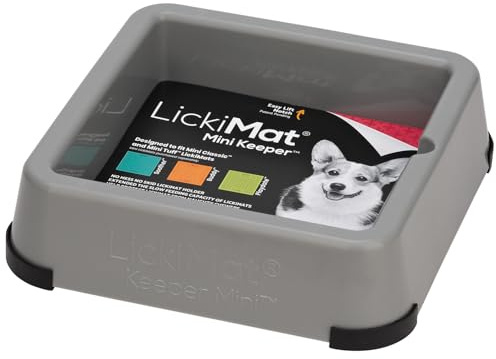 LickiMat Mini Keeper Rutschfester Halter für kleine Leckmatten, entworfen für unsere Mini Classic & Tuff Slow Feeder Matten für Hunde und Katzen, verhindert Verschütten und Unordnung, passend für