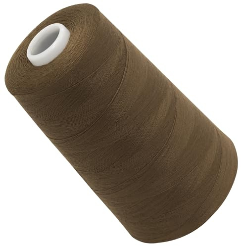 AERZETIX - C72849 - Nähgarnkonus 120 (40/2) 4000 m - aus polyester - konfektion, kurzwaren, garn, kordel, schnur, nähen, kleidung, faden - farbe braun - Propolis