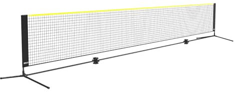 VEVOR Red de Bádminton, Red de Voleibol Ajustable en Altura, 606x155x103 cm, Juego de Red de Tenis Portátil con Postes, Soporte, Bolsa, Raquetas, Volantes de Nailon, Uso en Interior y Exterior