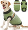 Kuoser Hundepullover, Hundepullover Kleine Hunde, Hundepullover Grosse Hunde, Pullover Hund, Hundepullover Französische Bulldogge,Winter Hundepullover Grün L