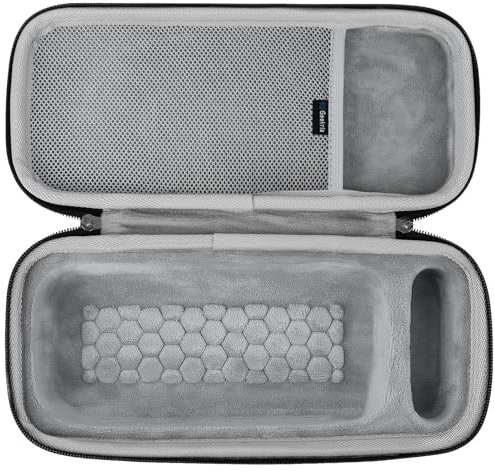 GEEKRIA Shield Speaker Case Compatible with Bose New SoundLink Flex 2nd Gen, Bose SoundLink Flex Case Cover, Replacement Hard Shell Portable Speaker Protective Carrying Bag (Dark Grey)