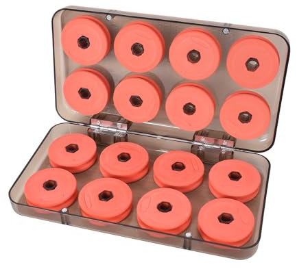 16 Stück Schaumstoff Schnuraufwickler für Vorfächer & Rigs, Vorfach Angelschnur Spulen, Fishing Vorfach Angelschnur Spulen mit Kunststoff Box, Angel-Schaumstoffspulen, für Aufbewahrung von Angelschnur