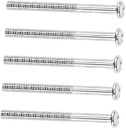 HEMOTON 5 Stück Silberne Befestigungsschrauben für Gitarren Tonabnehmer aus Stahl 3×34mm für E-gitarre und Bass Reparatur und Austausch