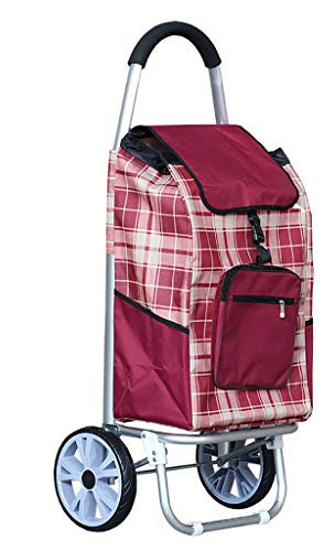 Carrelli a mano, carrello della spesa pieghevole portatile in lega di alluminio extra large a 2 ruote, carrello della spesa, carrello for bagagli, carrelli for auto(D4)