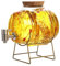 Getränkespender mit Ständer,CEIEVER Fassförmiger Getränkespender 5L Whisky Karaffe mit Hahn und mit Verschlusskorken Transparenter Alkoholspender Set für Whisky,Brandy,Säfte,Limonade (B)