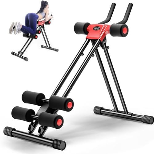 GUUG Bauchmuskeltrainer Bauchtrainer für Zuhause: Bauch Trainingsgerät Klappbar Bauchmuskeltraining Gerät Fitness Bauchtraining Abdominalmaschine Home Gym Equipment für Zuhause Männer Frauen