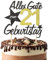 BOOMTOP Torten Deko 21 Geburtstag Deko Kuchen Junge Mädchen Happy 21th Birthday Cake Topper Alles Gute zum Geburtstag 21 Jahre Kindergeburtstag Kuchen Topper 21 Geburstagstorte Deko Gold Schwarz