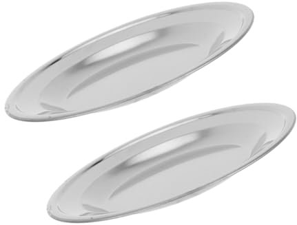 Ciieeo 2pièces Sachet à Thé Acier Inoxydable Plateau Rond pour Sachets De Thé Soucoupe Décorative Accessoire De Rangement pour Maison Dessous