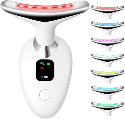 AOGOE Appareil Anti Rides Visage, Appareil de Beauté facial anti-rides à 45 °C avec 3 Modes Massage Visage, USB Rechargeable Appareil Masseur Facial, pour Améliorer,Resserrer et Lisser La Peau