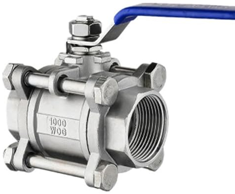 Kugelhahn aus Edelstahl 1/2 bis 2 – Dreiteiliges Gewinderegelventil – Robuster Griff mit Isolierung(2Inch)