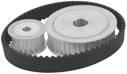 HTD5M 20T 40T Zahnriemenscheiben-Set Mit 5M-350mm Riemen, 100mm Achsabstand, 1:2 Übersetzung, Aluminiumriemenscheibe & Glasfaser-Riemen(21mm)