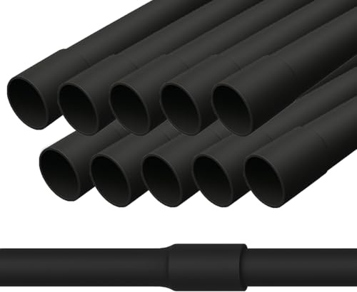 Tubo de cable rígido de PVC de 20 mm (M20) – 20 m de tubo de instalación retardante de llama, para montaje en superficie, color negro