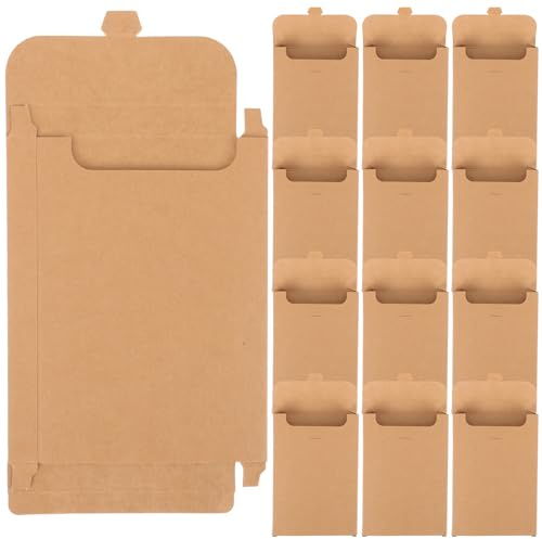 DIYEAH Kraftpapier Postkarten Aufbewahrungsbox 20 Stück Stabile Papierbox mit Deckel Leichte Foto und Kartenbox für Selbstgemacht Verpackung und Geschenkverpackung