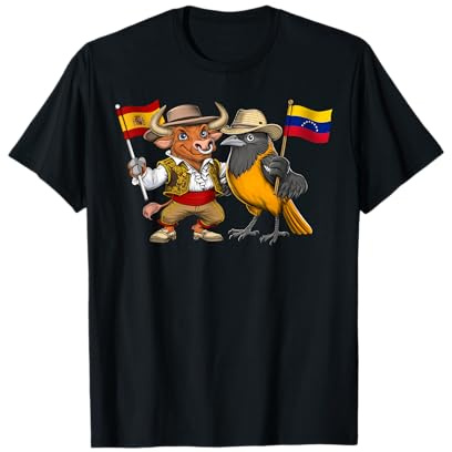 Bandera España Venezuela Raíces Español-Venezolanas Herencia Camiseta