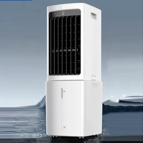 Condizionatore Portatile 12L Serbatoio Estraibile Raffreddatore d’Aria senza Tubo 3 Modalità3 Velocità Climatizzatore Evaporativo Silenzioso Timer7.5 H Telecomando Ventilatore Aria Fredda per Casa