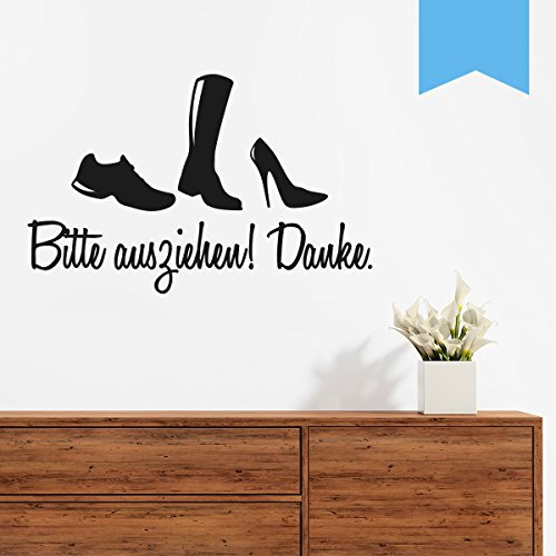 WANDKINGS Wandtattoo Schuhe Bitte ausziehen 75 x 48 cm lichtblau - erhältlich in 33 Farben